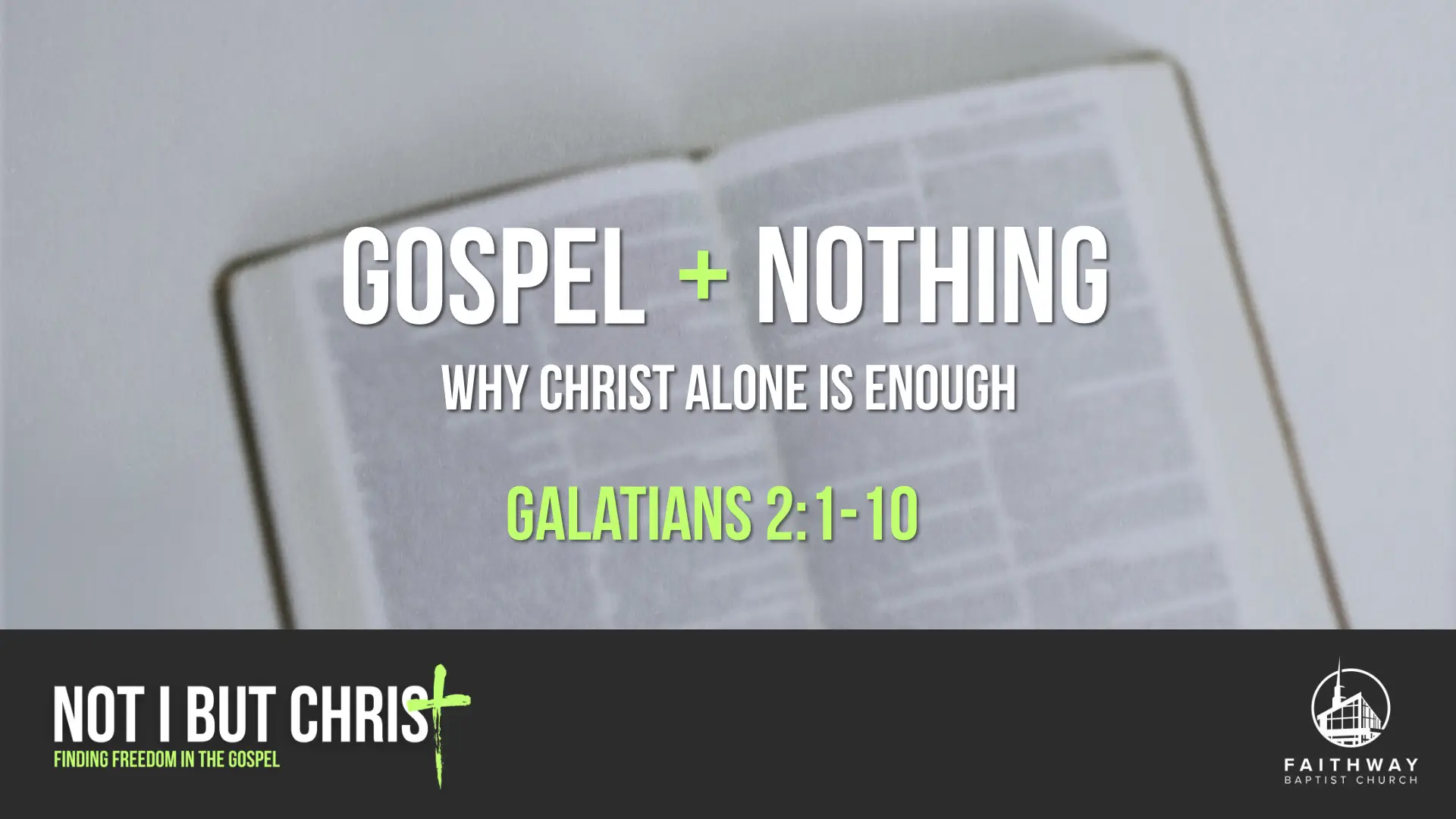 Why Christ Alone is Enough